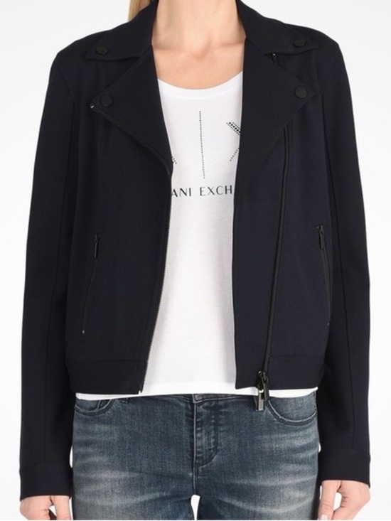 Armani Exchange Jackets & Blazers - Armani Exchange Black Moto Jacket | Size M
